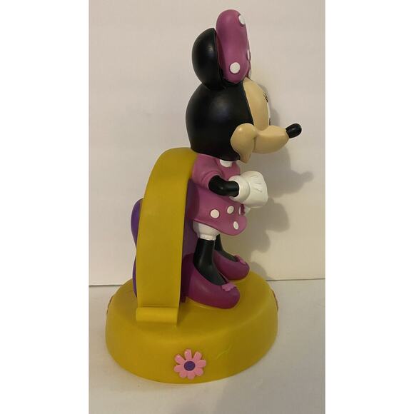 Vintage Minnie Mouse Coin Piggy Bank Plastic The Walt Disney Co 9” Pink - Picture 4 of 7